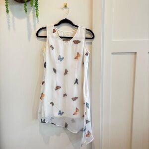 Joseph Ribkoff Vintage 90's Y2K Fairy Asymmetrical Whimsy Butterfly Dress Size 8